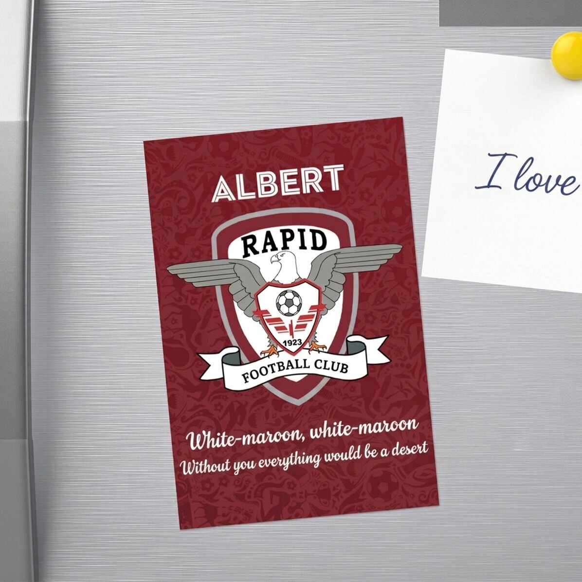 FC Rapid magnet 10x15 cm personalised with name and message