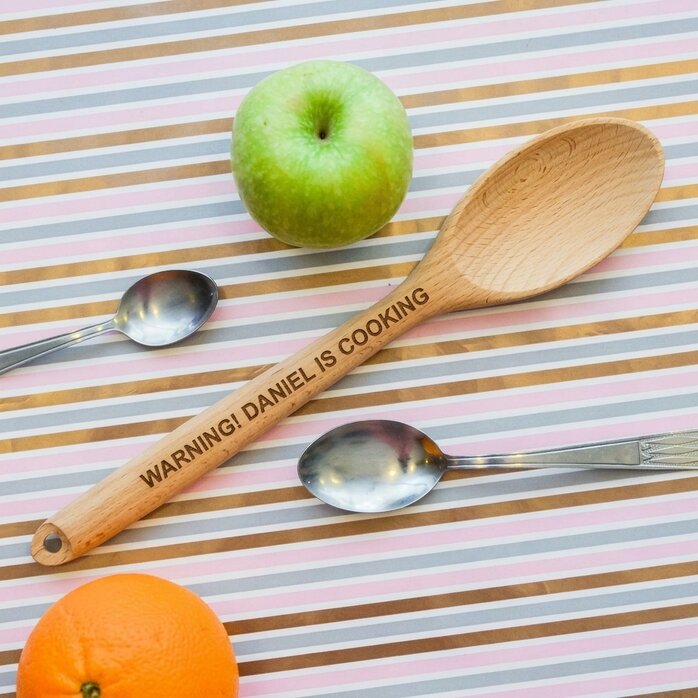 Personalised wooden spoon - round model