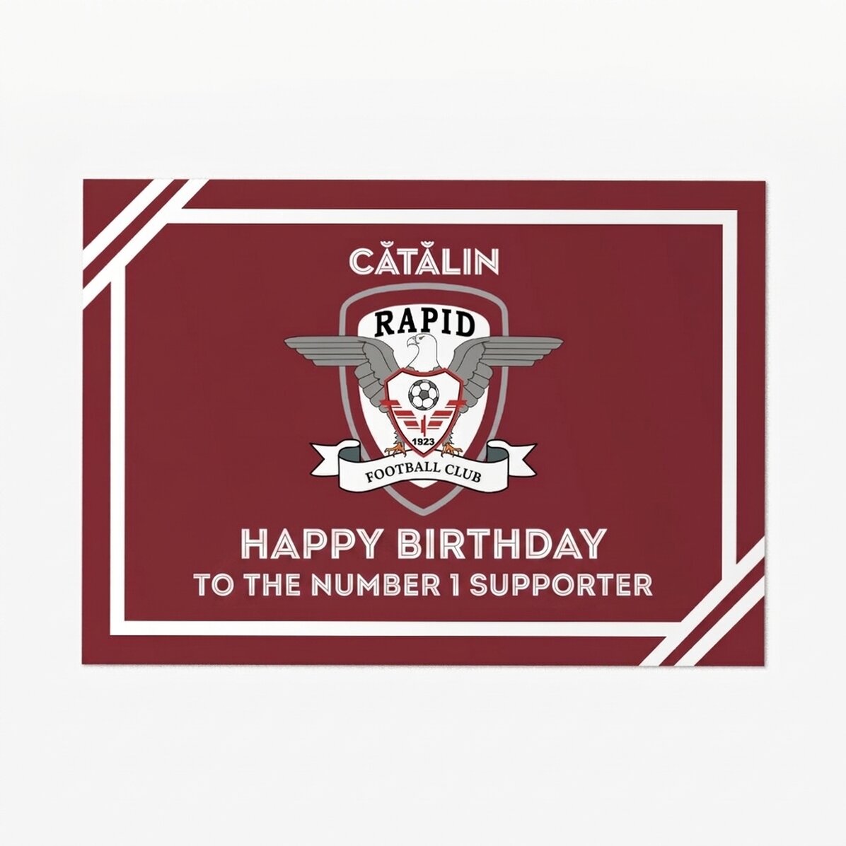 Personalised FC Rapid card with text