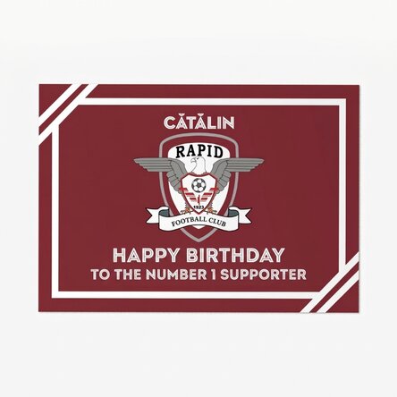 Personalised FC Rapid card with text