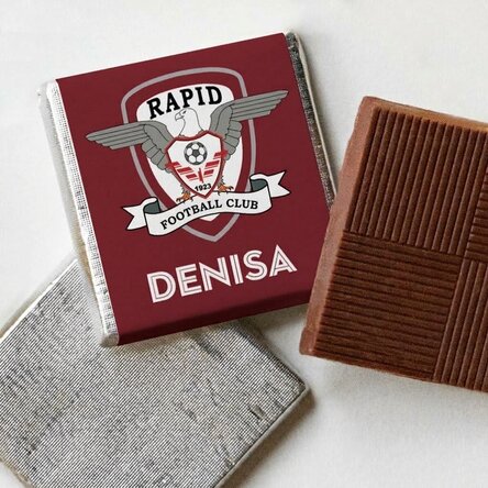 FC Rapid mini chocolate bar personalised with name