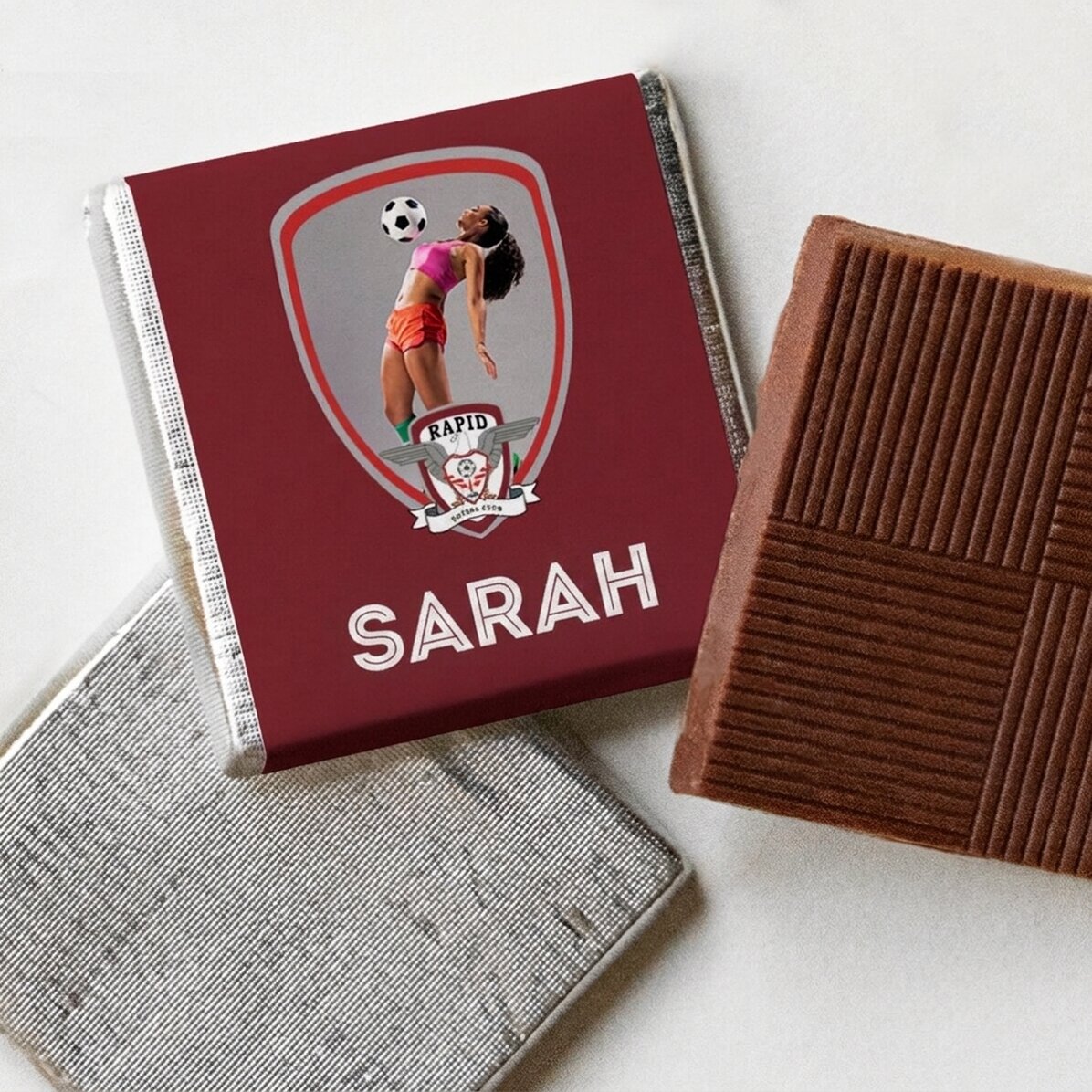 FC Rapid mini chocolate bar personalised with photo and name