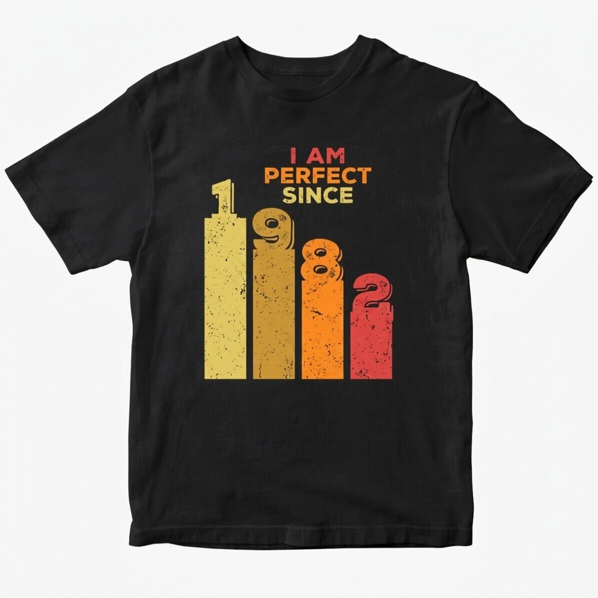 Custom cotton T-shirt with text - Perfect since