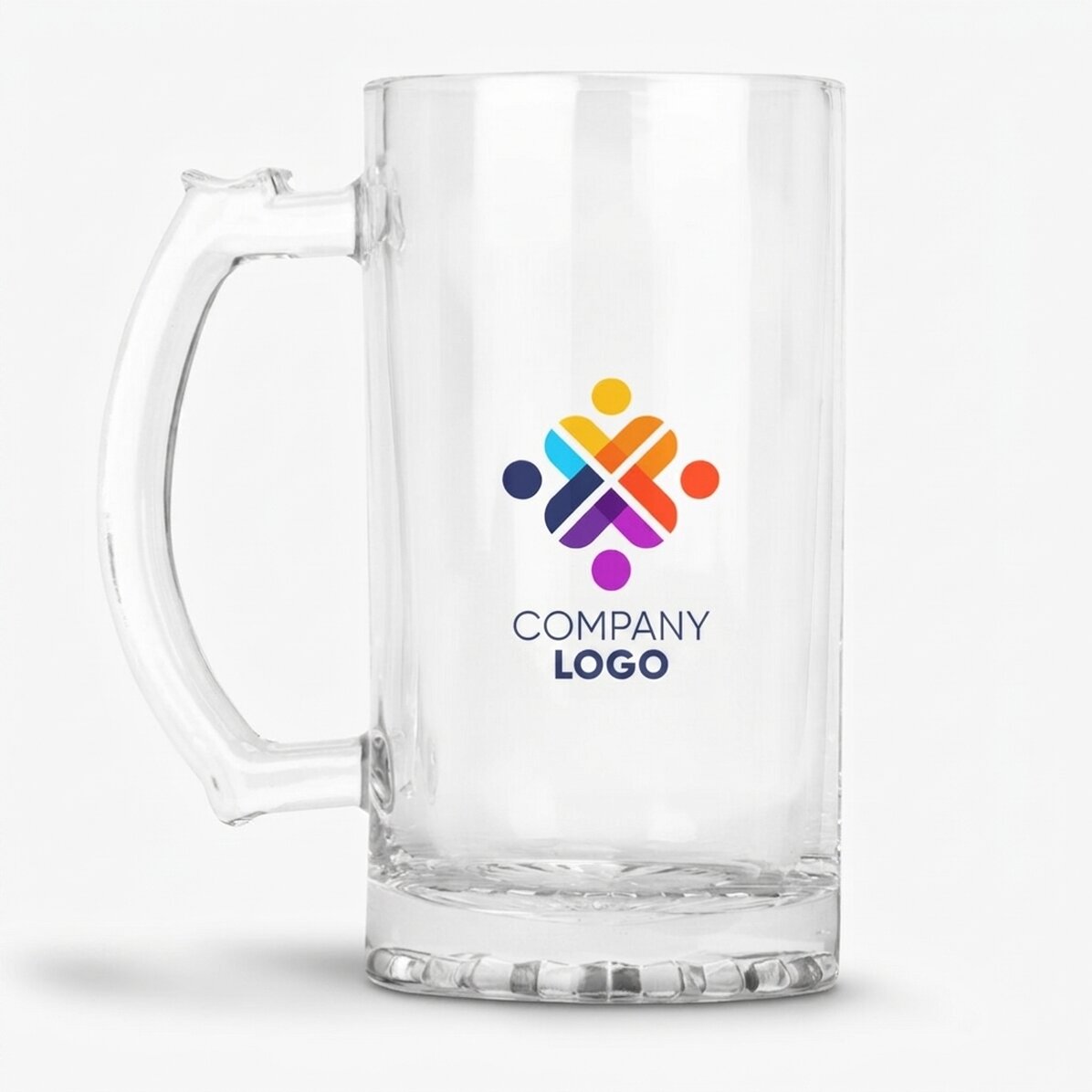 Personalised beer mug with logo