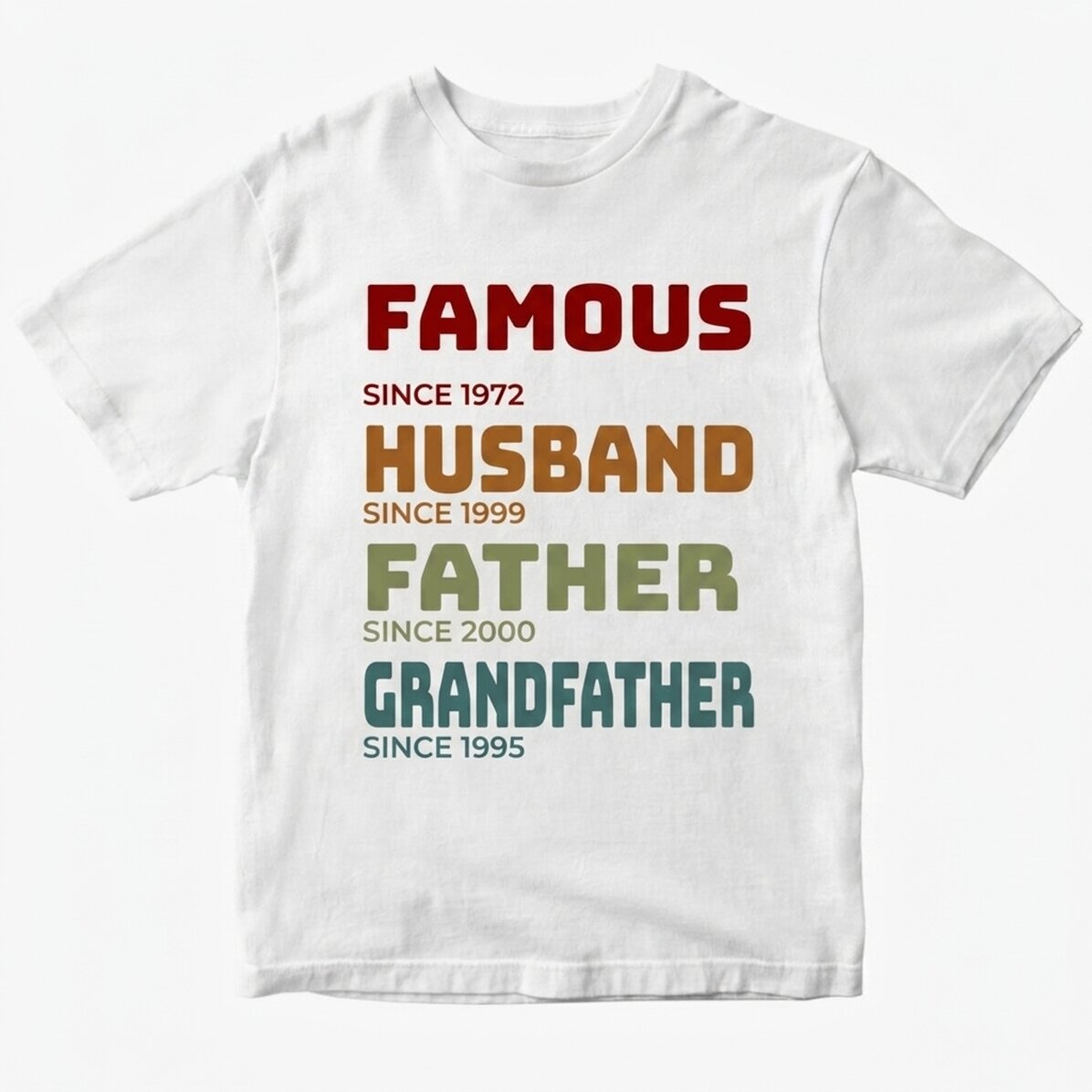 Personalised cotton T-shirt with text - Grandfather