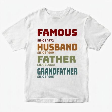 Personalised cotton T-shirt with text - Grandfather