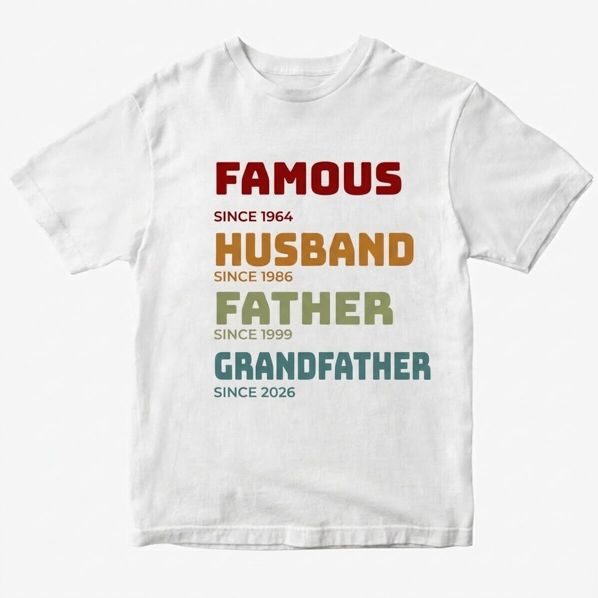 Personalised cotton T-shirt with text - Grandfather
