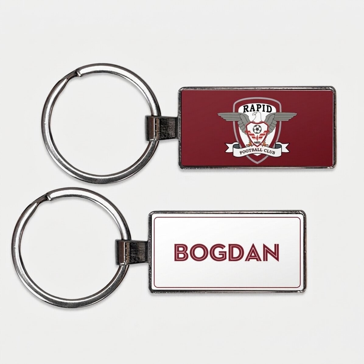 Personalised FC Rapid keyring with name