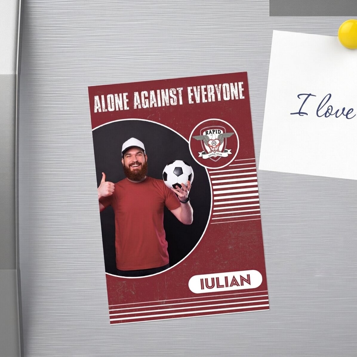 FC Rapid magnet, 10x15 cm, personalised with photo and text