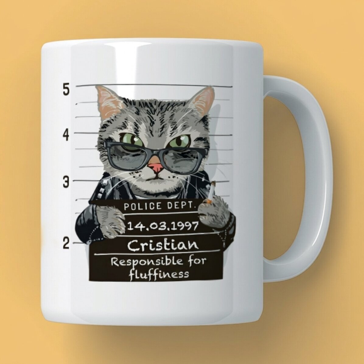 Personalised mug with text - Pufosenie