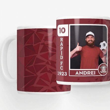 FC Rapid mug personalised with photo and text - FC Rapid 1923