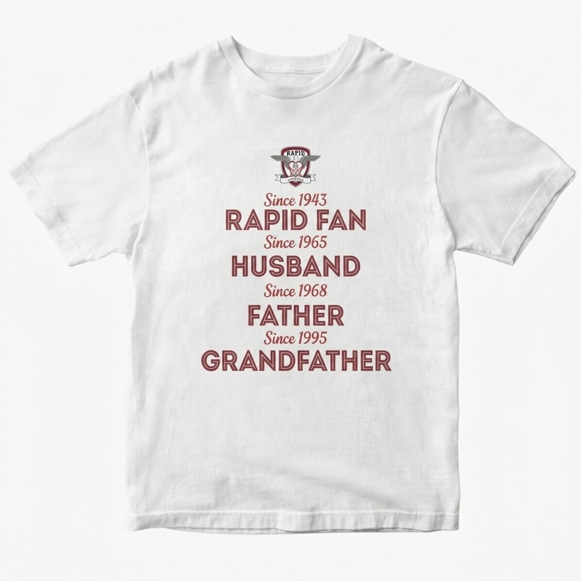 FC Rapid customised cotton T-shirt with text - The history of my Rapid-supporting grandfather