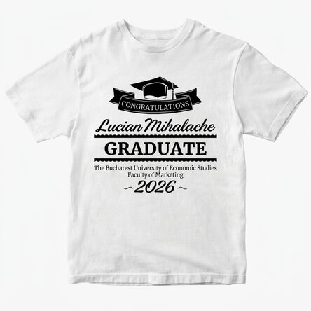 Custom cotton T-shirt with text - Graduate
