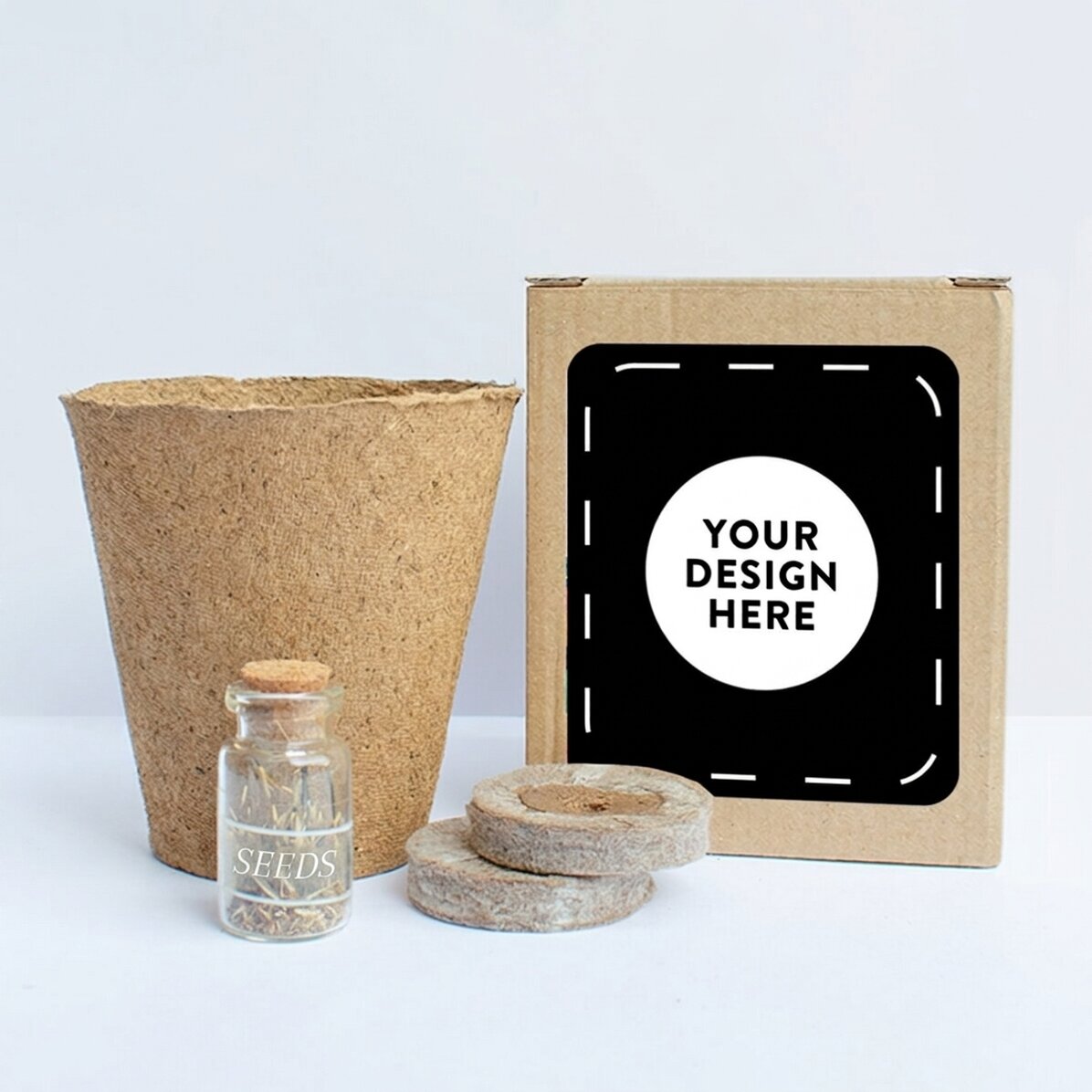 Flower planting kit in a box personalised with your own graphics