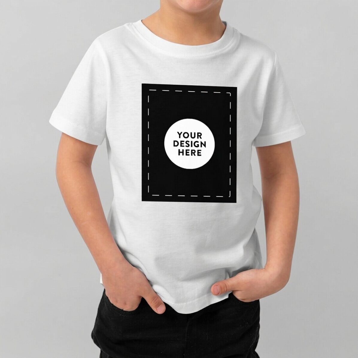Customised cotton T-shirt for children with your portrait graphic