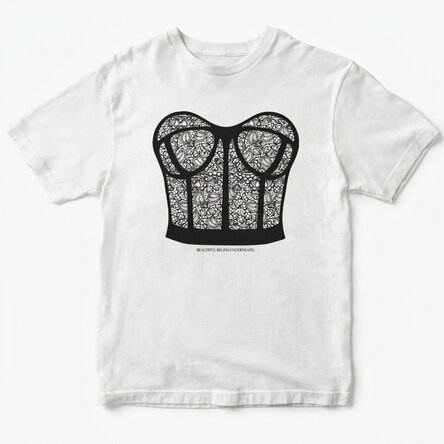 Custom cotton T-shirt with text - Corset