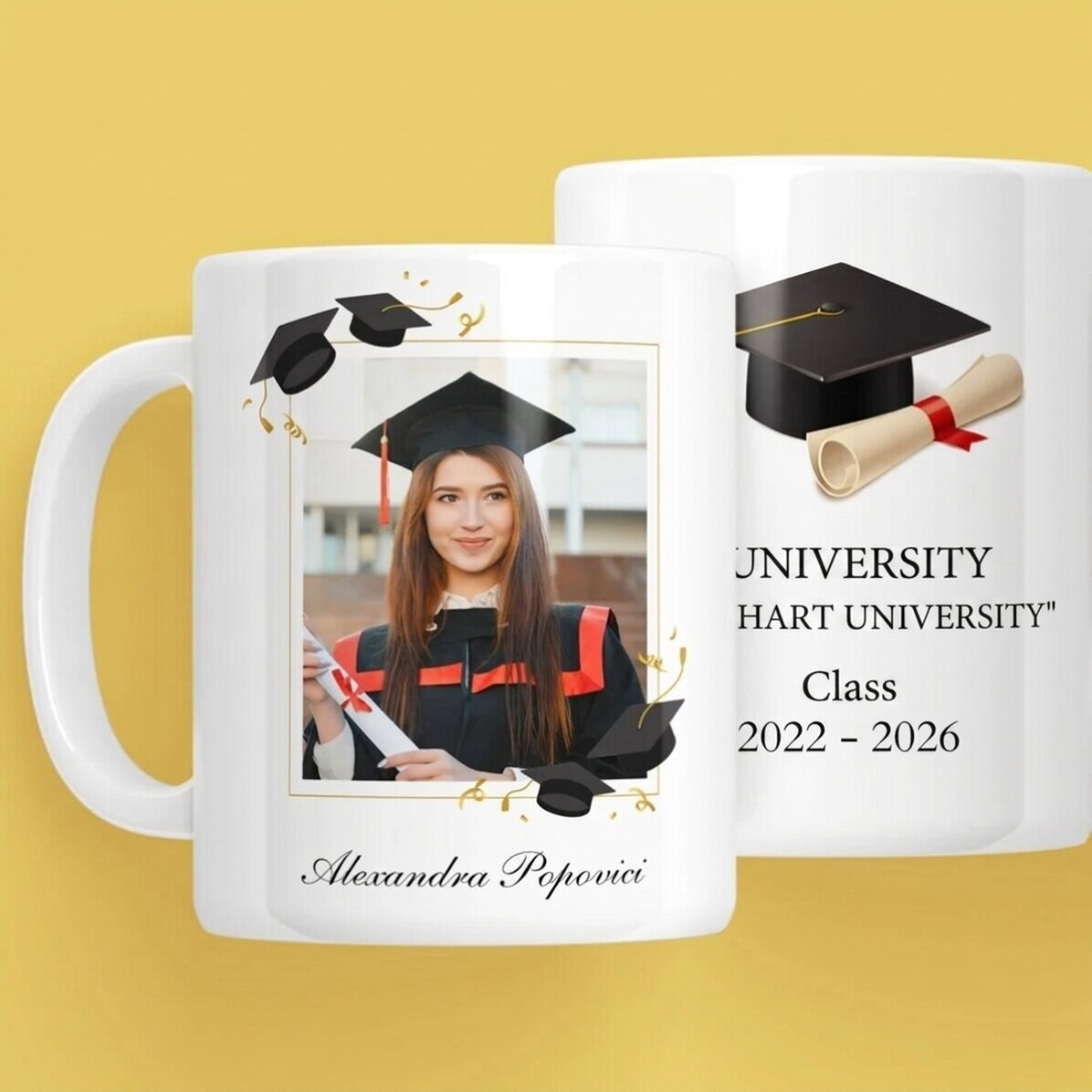 Personalised mug with photo and text - Graduation