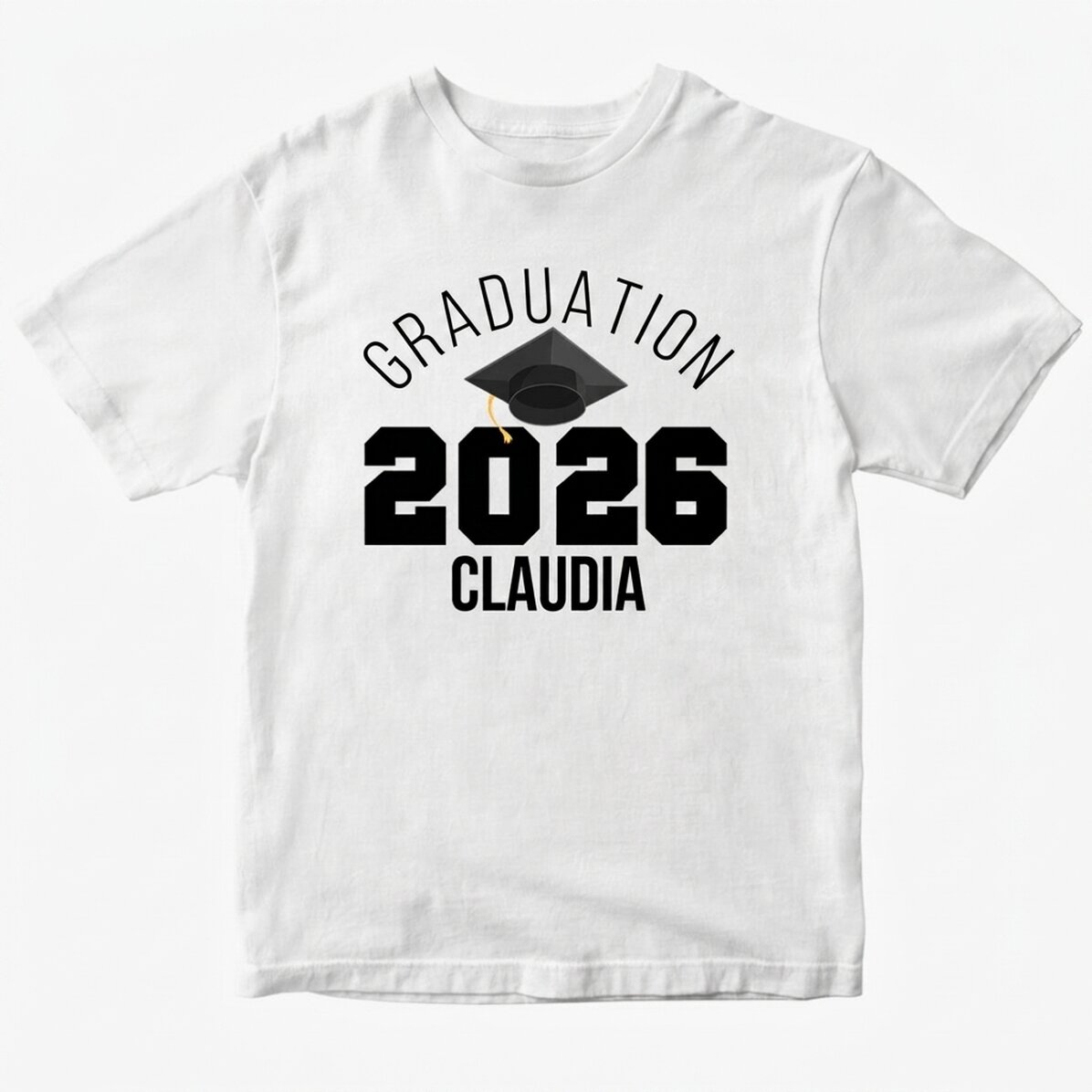 Custom cotton T-shirt with text - Graduation