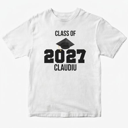 Custom cotton T-shirt with text - Graduation