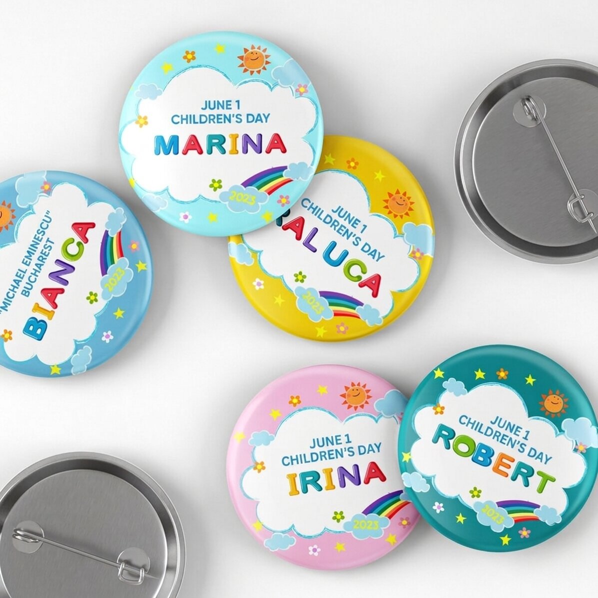 Personalised badge with message for Children