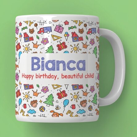 Personalised mug with message - Children