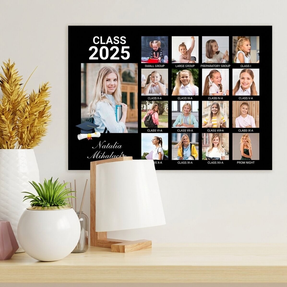 Personalised poster with 17 photos and text - Graduation