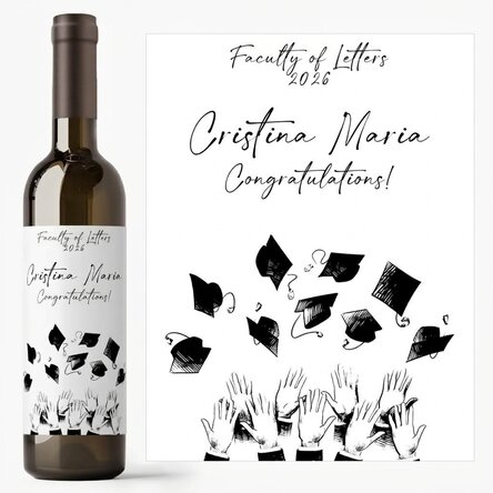 Personalised wine with message - Graduation ceremony