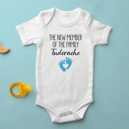 Personalised baby bodysuit with message - New member
