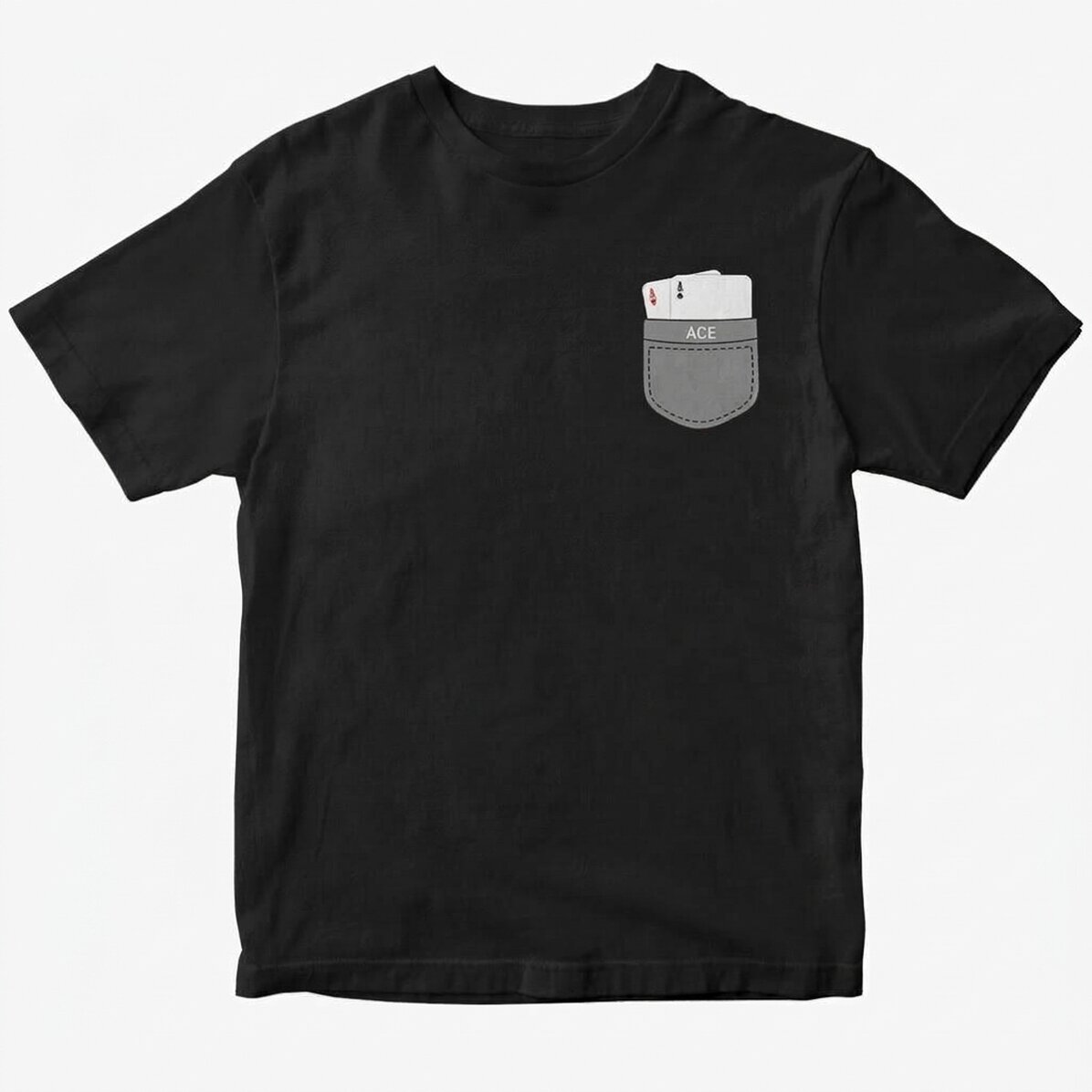 Custom cotton T-shirt with text - Aces up your sleeve
