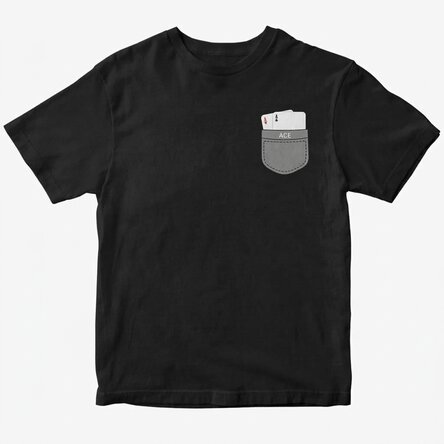 Custom cotton T-shirt with text - Aces up your sleeve