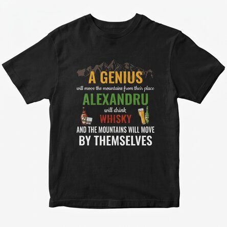 Custom cotton T-shirt with text - Move mountains