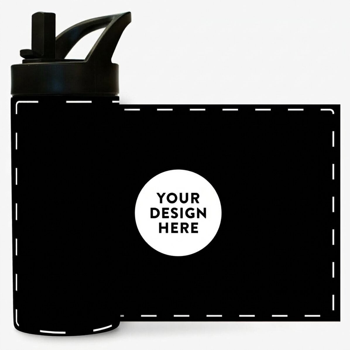 Thermos with handle and straw personalised with your graphics
