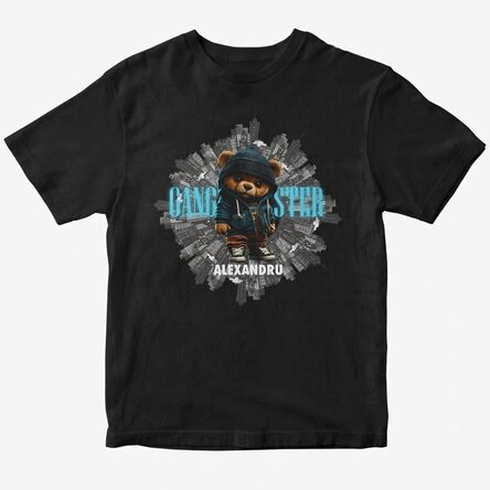 Custom cotton T-shirt with text - Gangster