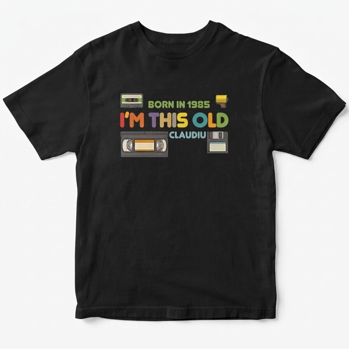 Custom cotton T-shirt with text - I