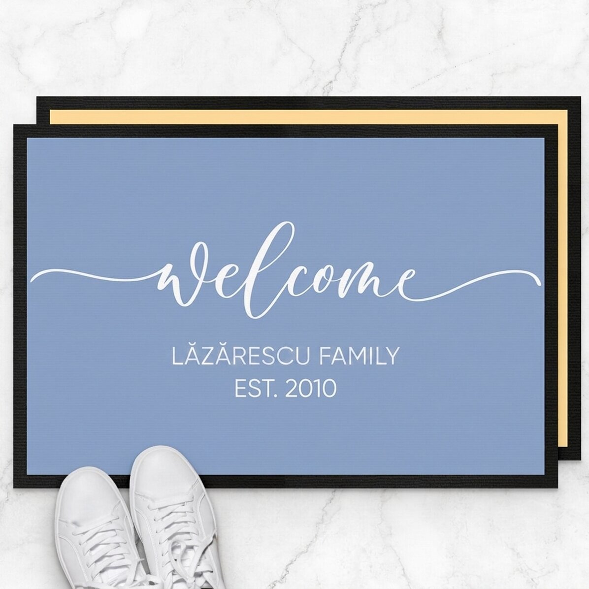 Personalised entrance mat with text - Welcome