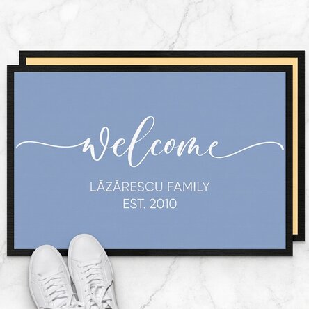 Personalised entrance mat with text - Welcome
