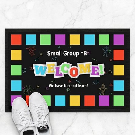 Personalised entrance mat with text - Kindergarten