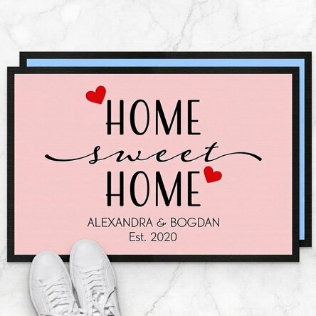 Personalised entrance mat with text - Home sweet home