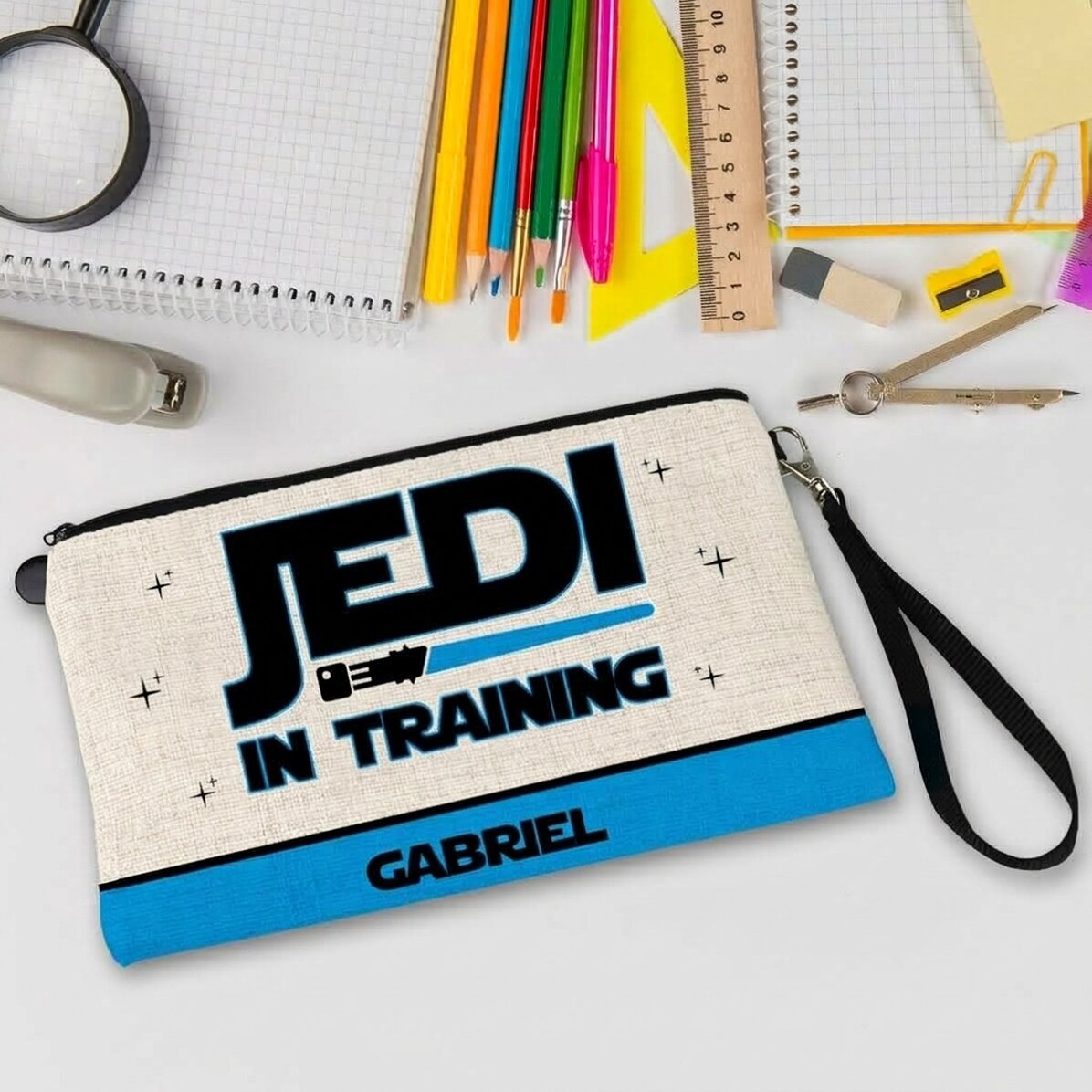 Personalised accessory bag with name - Jedi in training