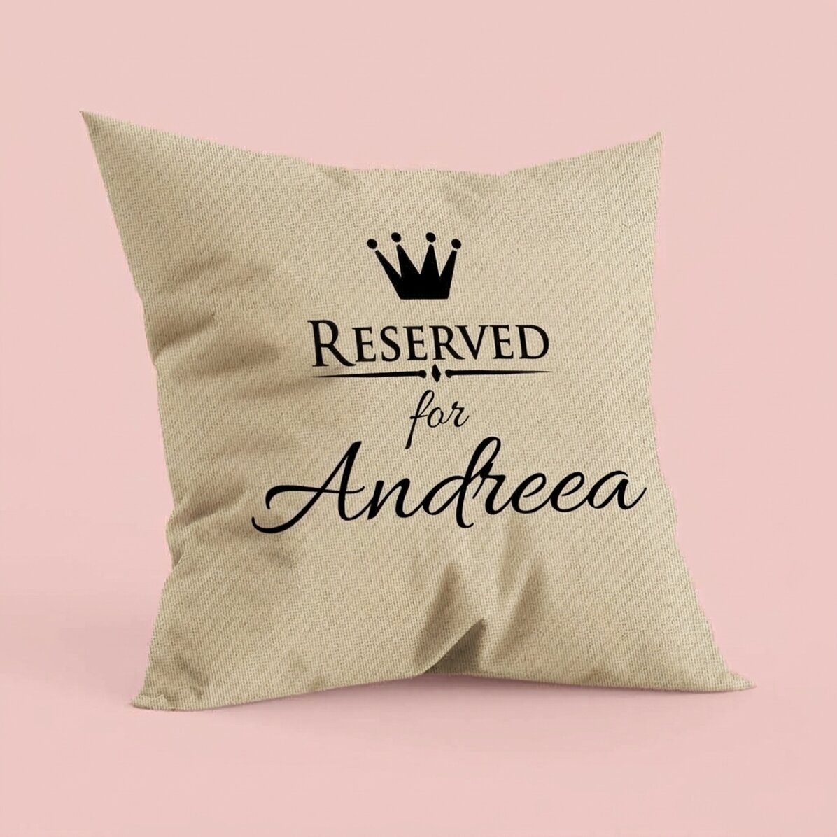 Personalised cushion – reserved for... – In
