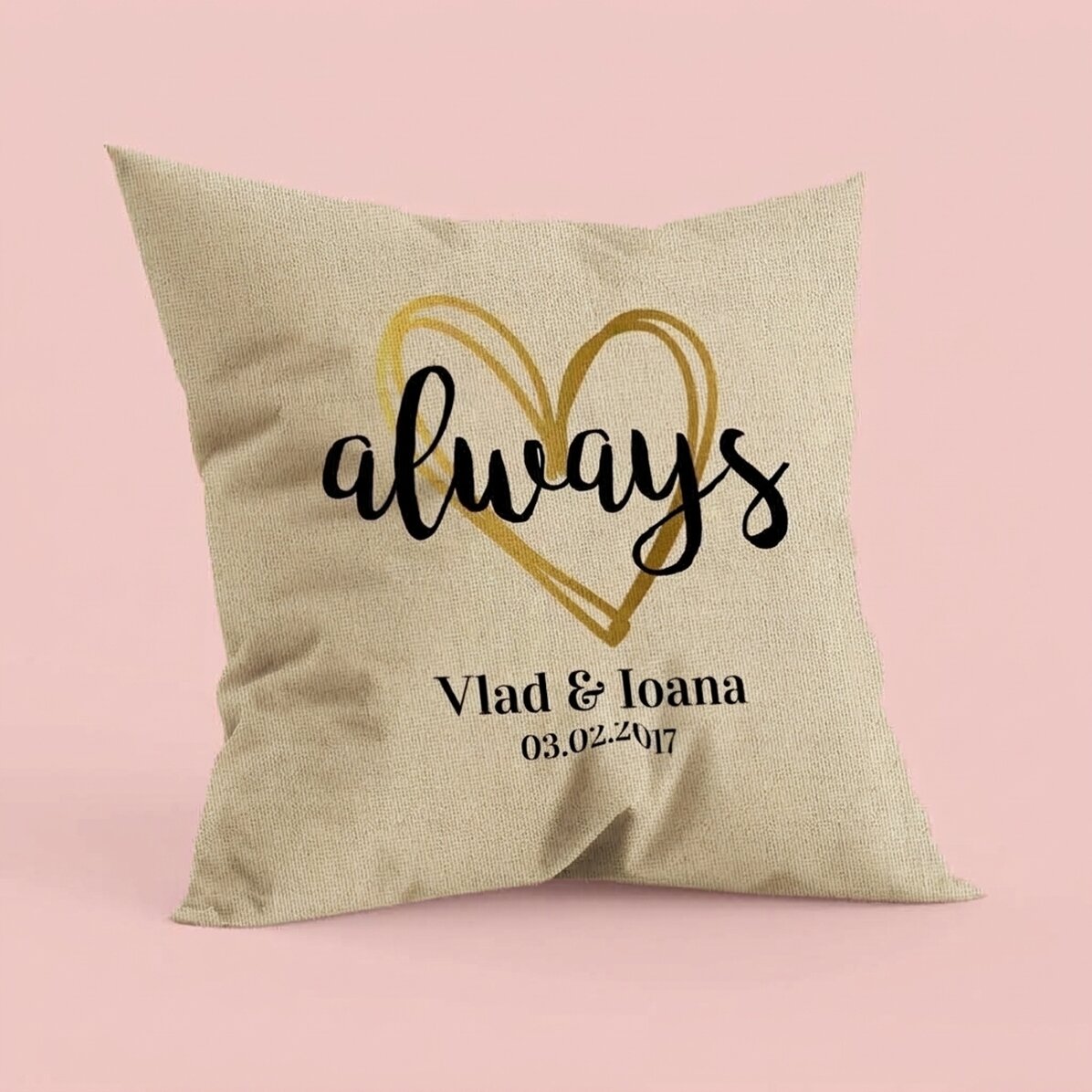Personalised pillow for couples - always - In