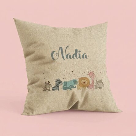 Personalised cushion with text – Baby