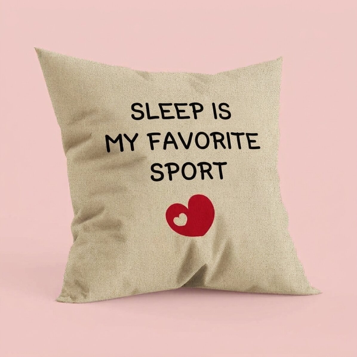 Personalised cushion with text – Favourite sport – In