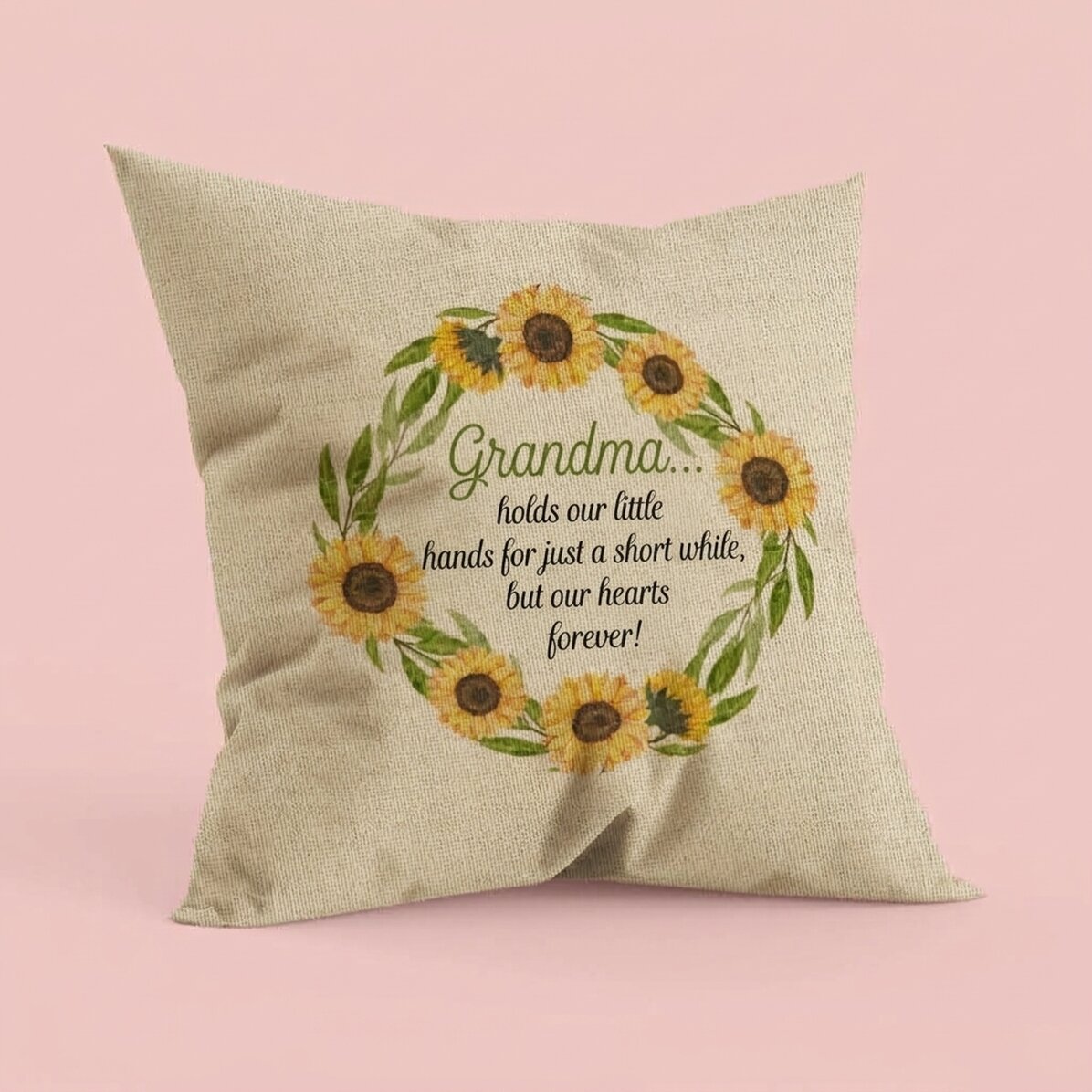 Personalised cushion with message for grandmother - In