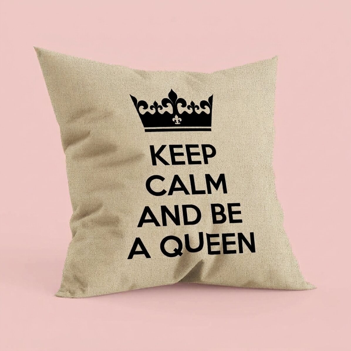 Personalised cushion with text – Keep Calm – In