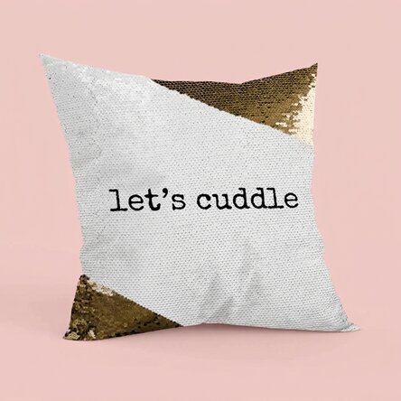 Personalised cushion with text – Let