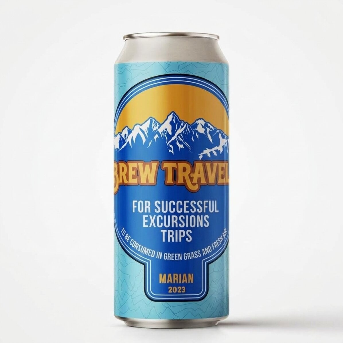 Personalised beer can with text - Traveller