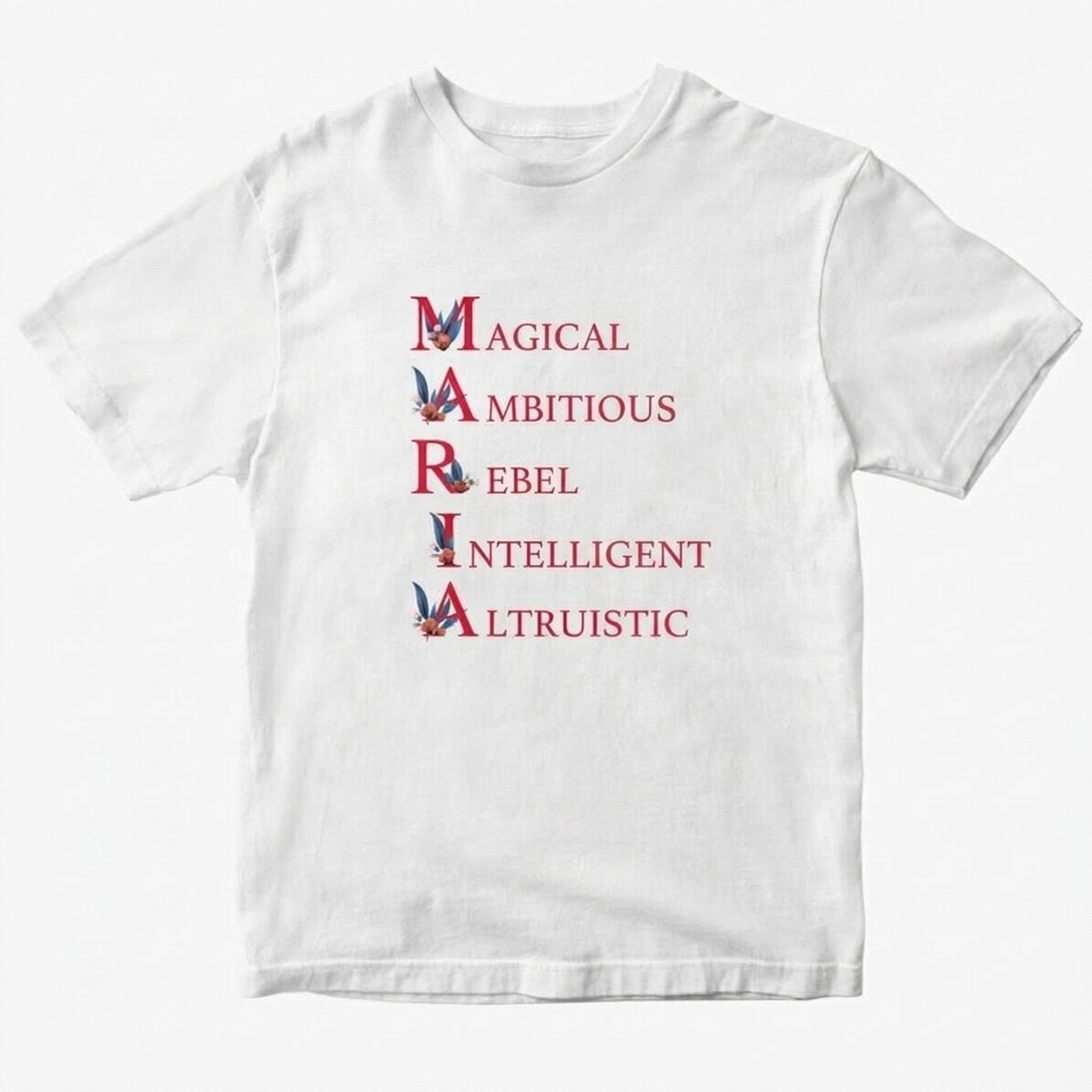 Custom cotton T-shirt with text - Maria