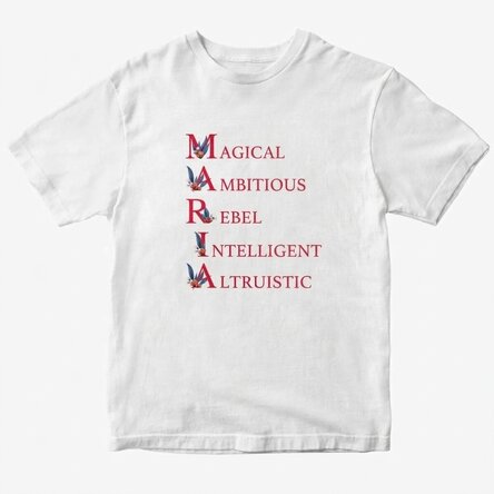 Custom cotton T-shirt with text - Maria