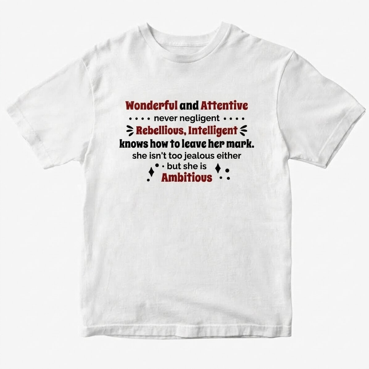 Custom cotton T-shirt with text - M.A.R.I.A.
